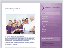 Tablet Screenshot of frauenaerzte-hammonia-bad.de